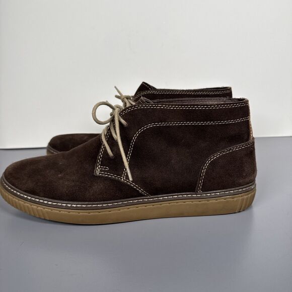 Johnston and Murphy Wallace Chukka Boot Dark Brown Sheepskin Suede Men\'s  10.5 M main image 5